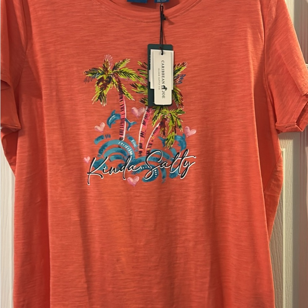 New: Caribbean Joe Tropical Orange Tee